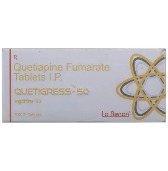quetigress 50mg tablet 10's